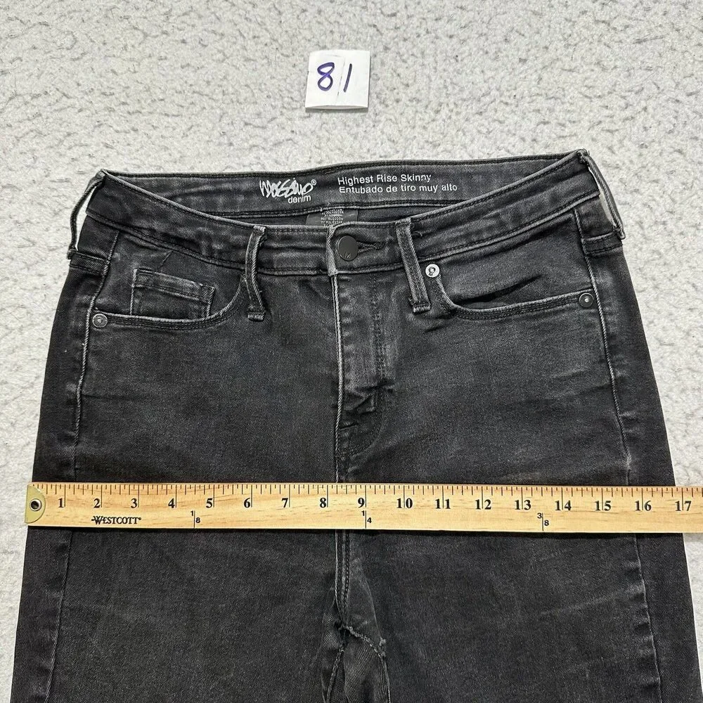 Mossimo Denim Women's 6 (28x27) Regular Highest Rise Skinny Jeans Power Stretch - Picture 11 of 13
